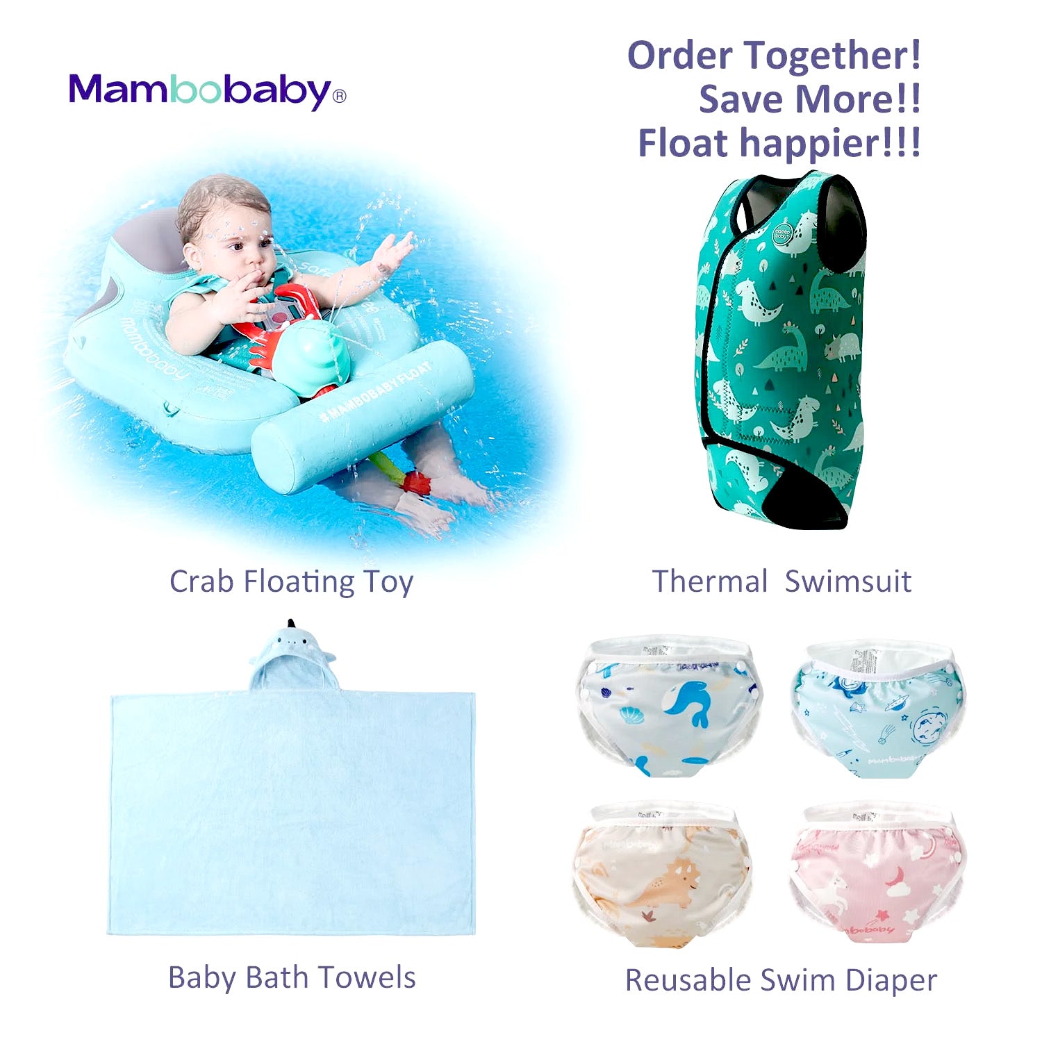 Mambobaby Air-Free Insect Chest Float with 3D Canopy