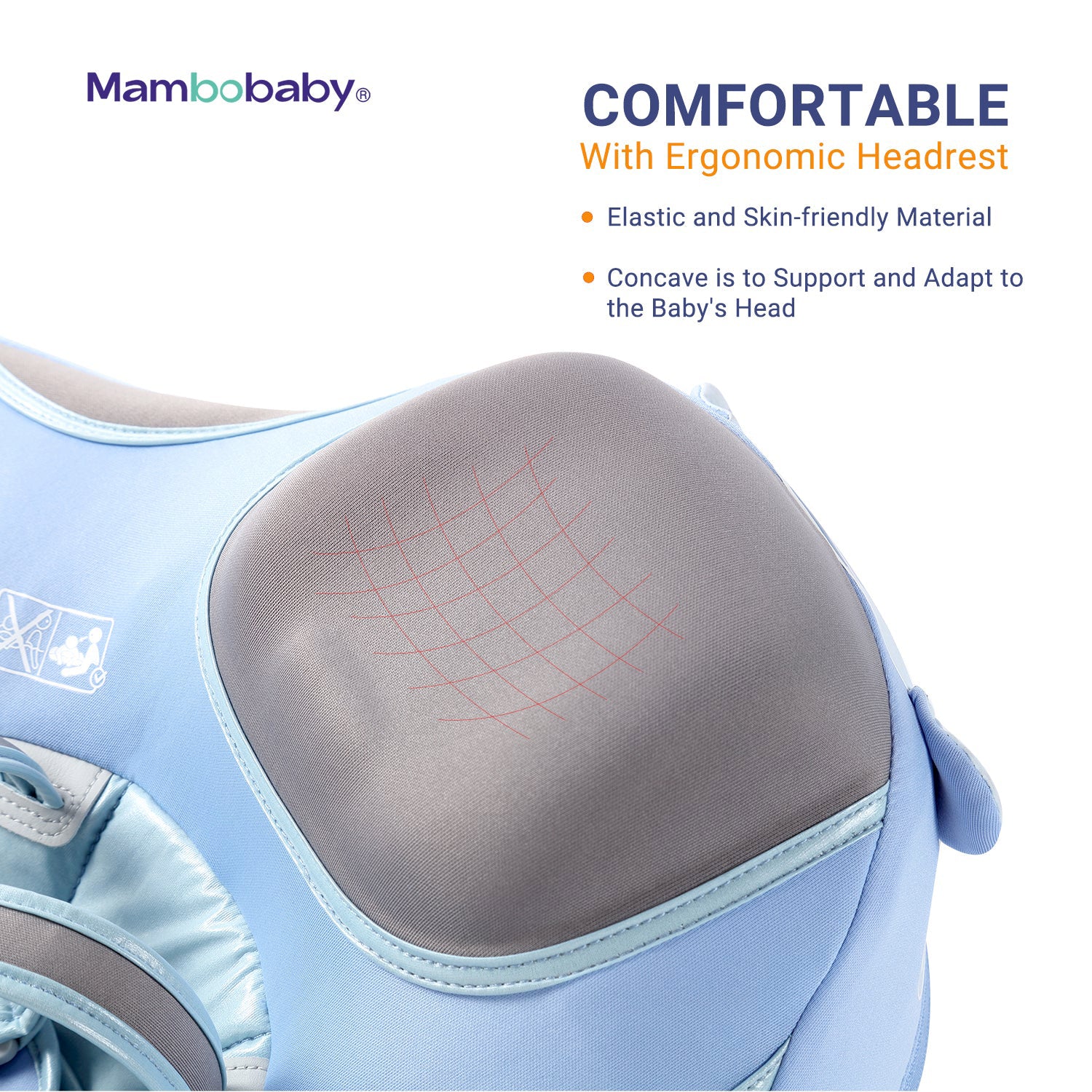 Mambobaby Air-Free Elephant Chest Float with Flat Canopy