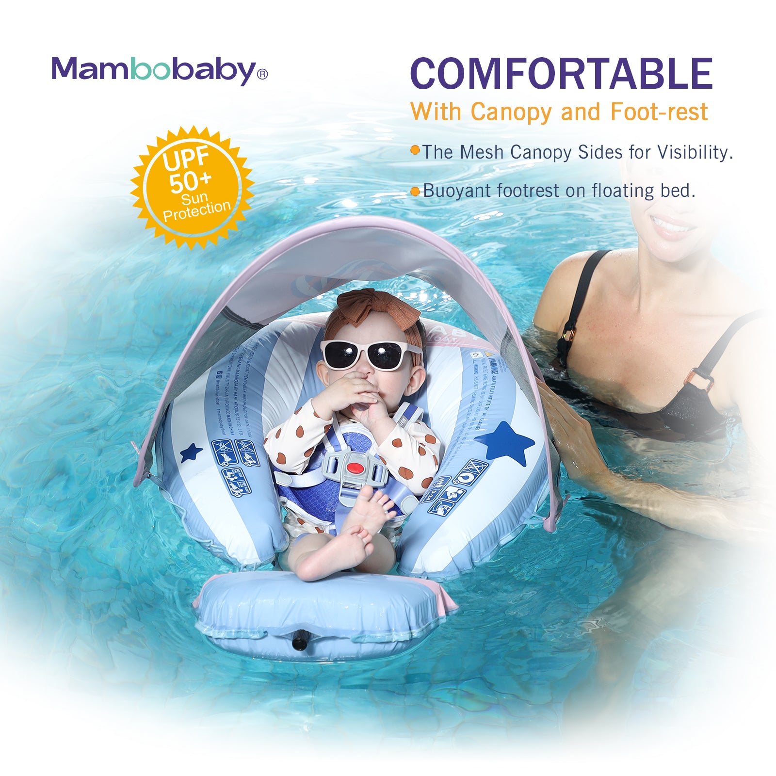 Mambobaby Self-Inflating Hot Air Balloon Chest Float with Flat Canopy