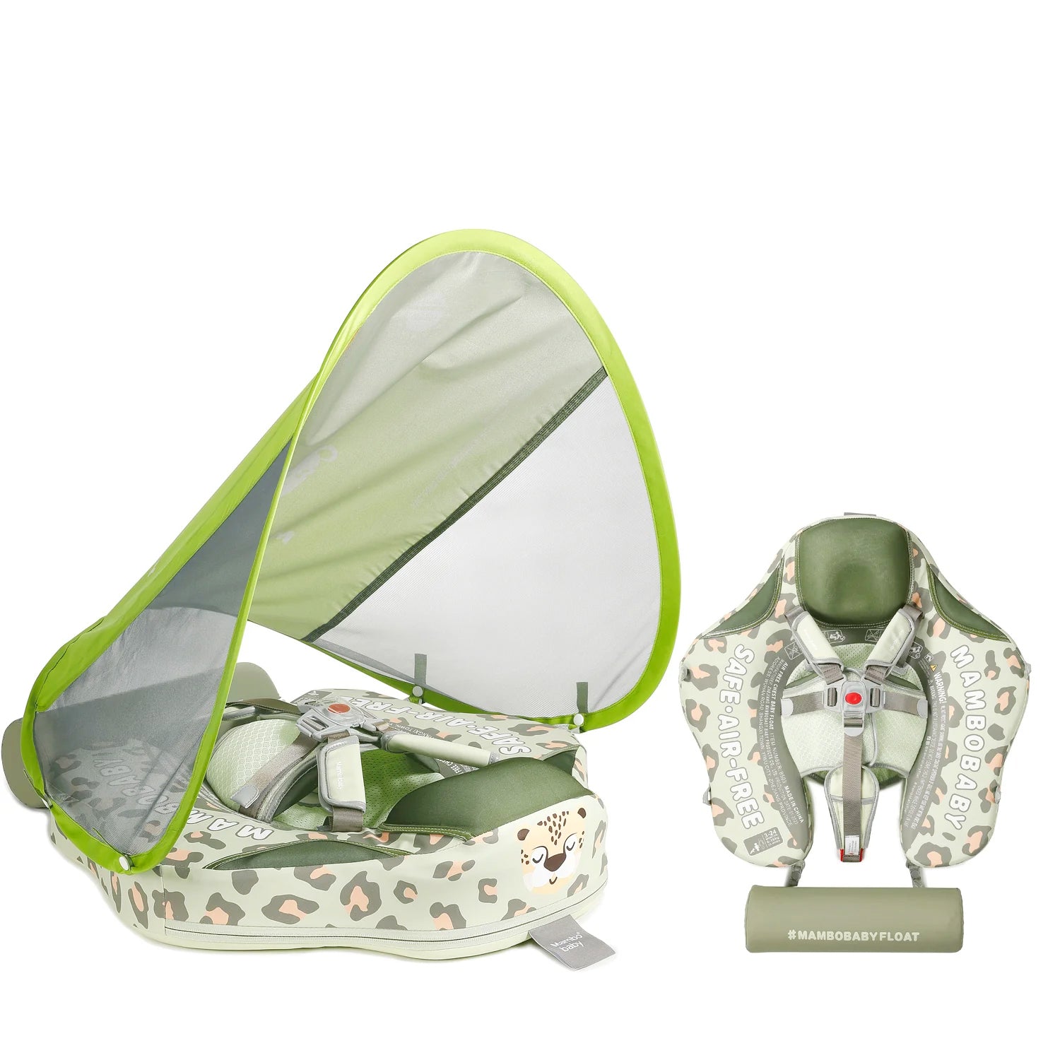 Mambobaby Air-Free Leopard Chest Float with Flat Canopy