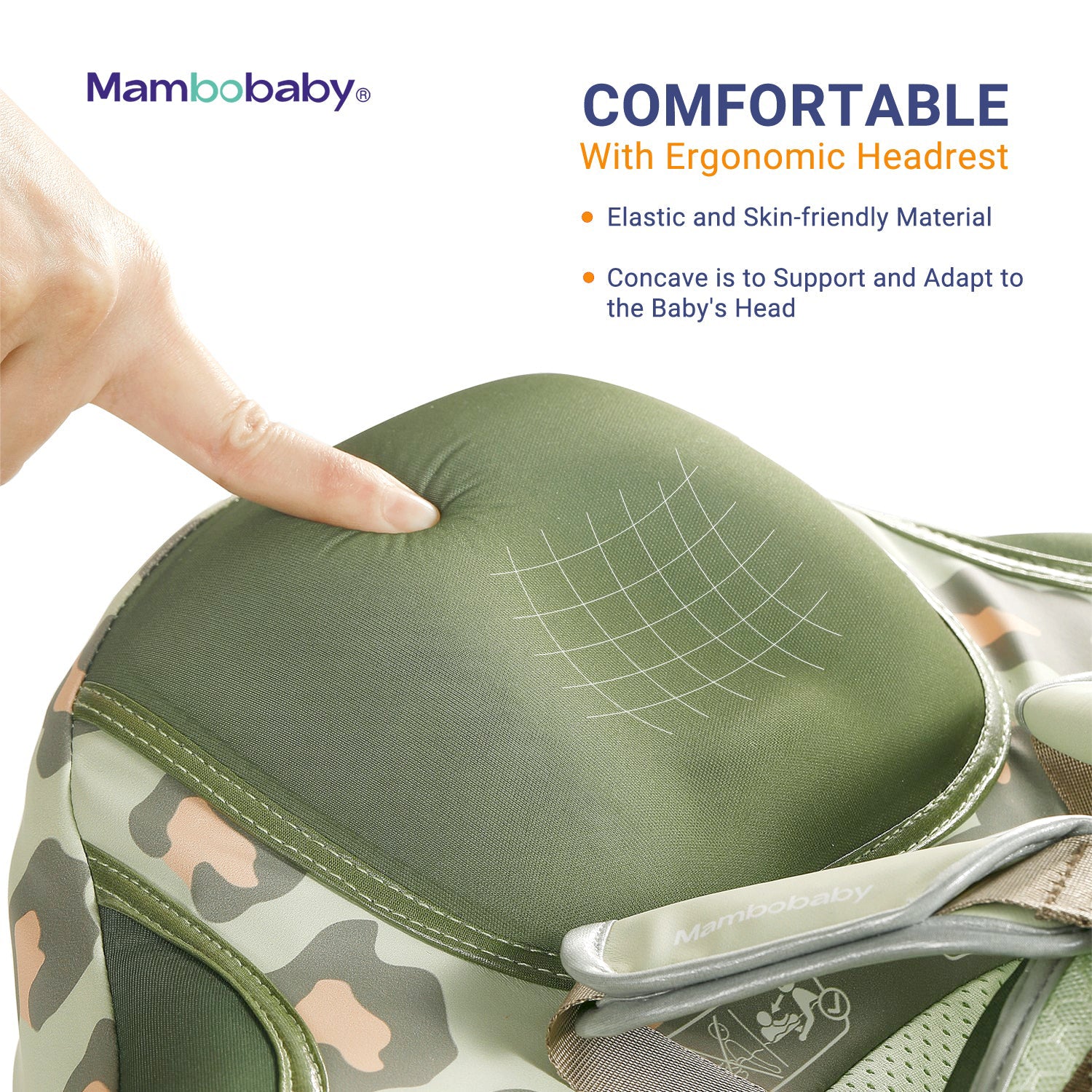 Mambobaby Air-Free Leopard Chest Float with Flat Canopy